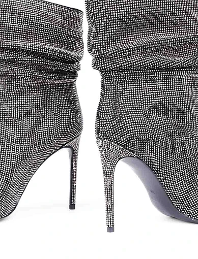 Жіночі черевики MIRATON велюрові чорні на високій шпильці (HS6188k-62-2) - фото 2 - Miraton