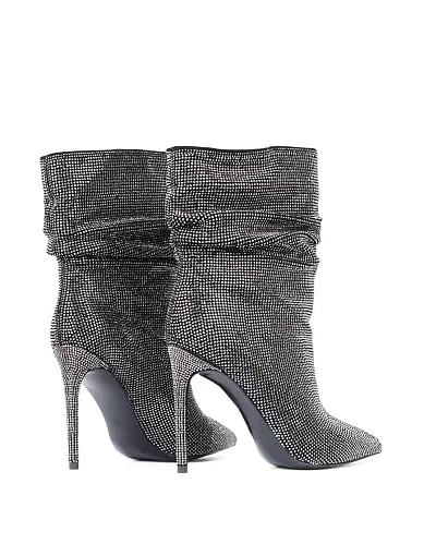 Жіночі черевики MIRATON велюрові чорні на високій шпильці (HS6188k-62-2) - фото 4 - Miraton