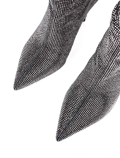 Жіночі черевики MIRATON велюрові чорні на високій шпильці (HS6188k-62-2) - фото 5 - Miraton