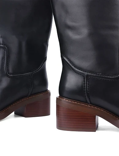 Жіночі чоботи Attizzare шкіряні чорні чорні (HS9832K-2-2) - фото 2 - Miraton