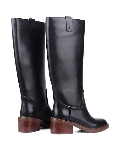 Жіночі чоботи Attizzare шкіряні чорні чорні (HS9832K-2-2) - фото 4 - Miraton