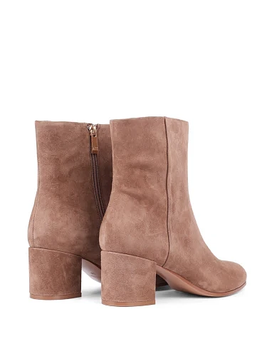 Жіночі черевики Attizzare велюрові бежеві на стійкому каблуці (HS9862T-1-3) - фото 4 - Miraton