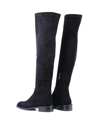 Жіночі ботфорти Attizzare велюрові чорні з підкладкою з байки (368T-2220-C49-P20) - фото 4 - Miraton