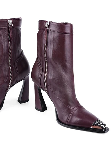 Жіночі черевики Giampaolo Viozzi шкіряні бордові (VE060P) - фото 3 - Miraton