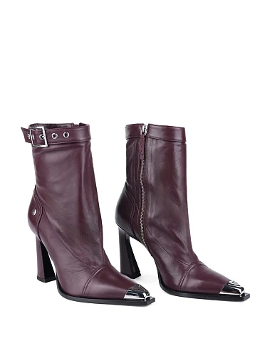 Жіночі черевики Giampaolo Viozzi шкіряні бордові (VE060P) - фото 4 - Miraton
