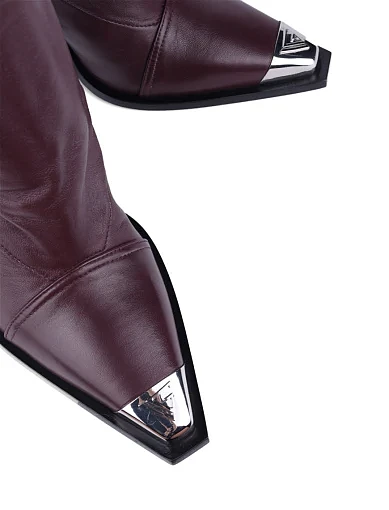 Жіночі черевики Giampaolo Viozzi шкіряні бордові (VE060P) - фото 6 - Miraton