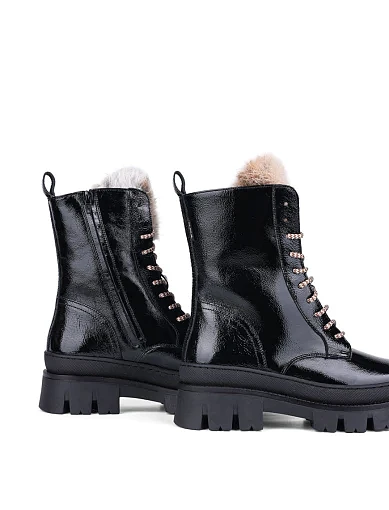 Жіночі черевики Elena лакові чорні  (42731) - фото 4 - Miraton