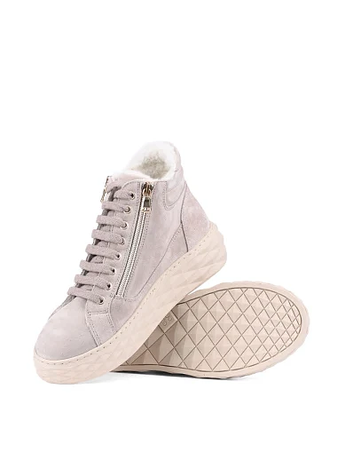 Жіночі черевики Elena замшеві бежеві (25147) - фото 2 - Miraton