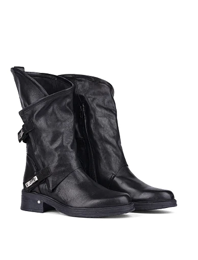 Жіночі черевики MIRATON шкіряні чорні (36003) - фото 2 - Miraton