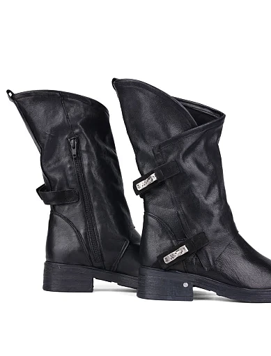 Жіночі черевики MIRATON шкіряні чорні (36003) - фото 3 - Miraton