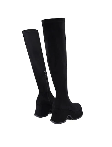 Жіночі ботфорти Attizzare зі штучної шкіри чорні з підкладкою зі штучної шкіри (F788-F3863) - фото 4 - Miraton