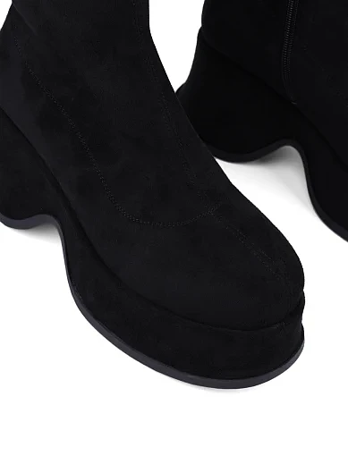 Жіночі ботфорти Attizzare зі штучної шкіри чорні з підкладкою зі штучної шкіри (F788-F3863) - фото 5 - Miraton