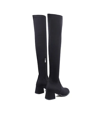 Жіночі ботфорти Attizzare зі штучної шкіри чорні (F742B-F3775) - фото 4 - Miraton