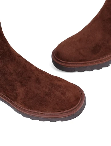 Жіночі черевики Bibi Lou замшеві коричневі з підкладкою з натуральної шкіри (808T30VK) - фото 5 - Miraton