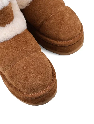 Жіночі уггі Bibi Lou замшеві бежеві з підкладкою з натурального хутра (795T32FS) - фото 6 - Miraton