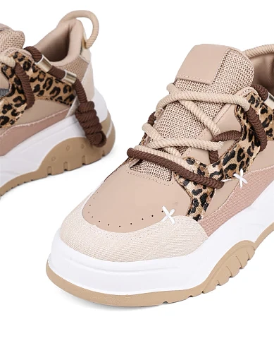 Жіночі кеди Attizzare тканинні бежеві (A-8) - фото 2 - Miraton