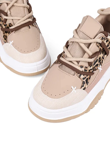 Жіночі кеди Attizzare тканинні бежеві (A-8) - фото 5 - Miraton