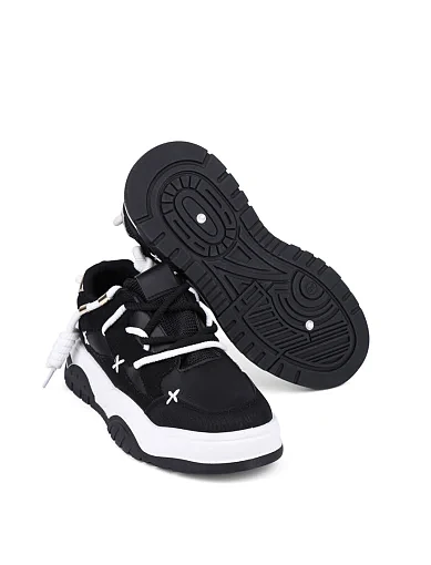 Жіночі кеди Attizzare тканинні чорні (A-8) - фото 2 - Miraton