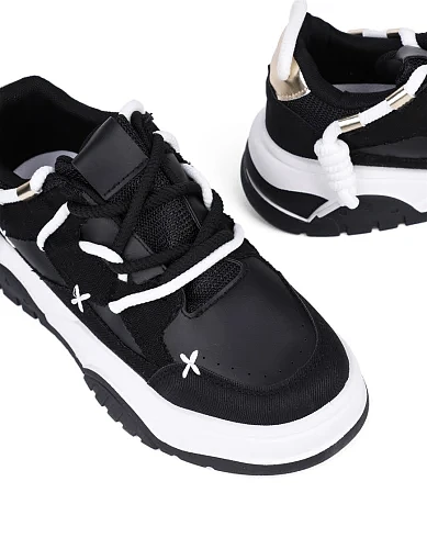 Жіночі кеди Attizzare тканинні чорні (A-8) - фото 5 - Miraton