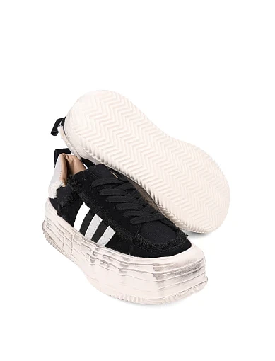 Жіночі кеди Attizzare зі штучної шкіри чорні (1218-1) - фото 2 - Miraton