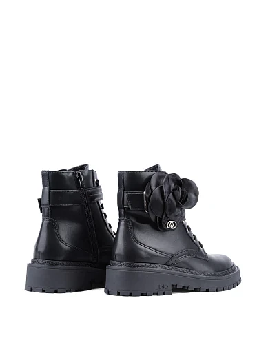 Жіночі черевики LIU JO шкіряні чорні з підкладкою з натуральної шкіри (SF4011 P0102 22222) - фото 4 - Miraton