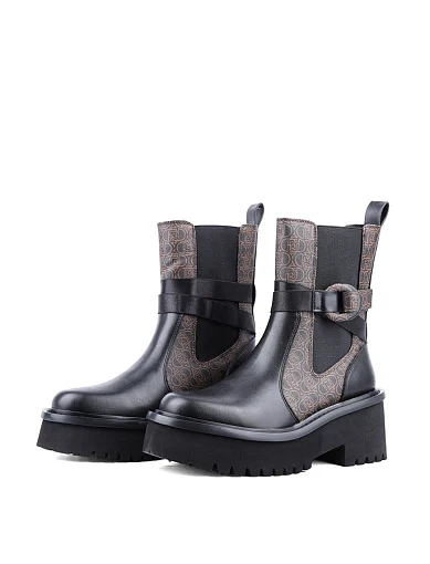 Женские ботинки LIU JO кожаные черные с подкладкой из натуральной кожи - фото 3 - Miraton