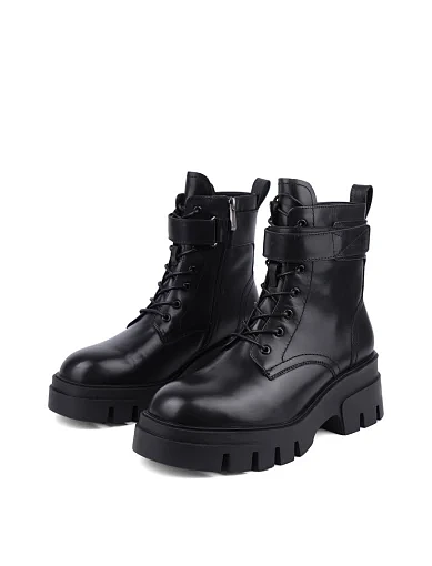 Жіночі черевики Attizzare шкіряні чорні з підкладкою з натурального хутра (2323-652-1 ОЗ-24-25) - фото 3 - Miraton