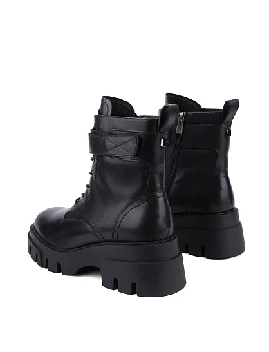 Жіночі черевики Attizzare шкіряні чорні з підкладкою з натурального хутра (2323-652-1 ОЗ-24-25) - фото 4 - Miraton