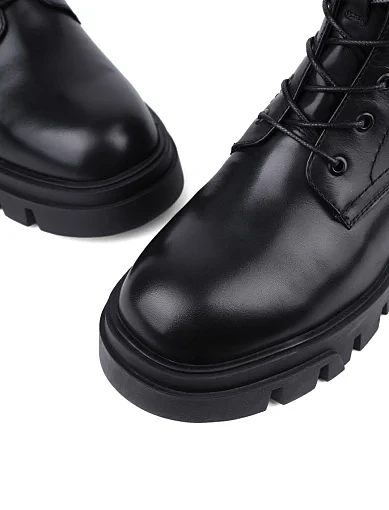 Жіночі черевики Attizzare шкіряні чорні з підкладкою з натурального хутра (2323-652-1 ОЗ-24-25) - фото 5 - Miraton