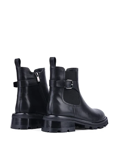 Жіночі черевики Attizzare шкіряні чорні з підкладкою з натурального хутра (8207-631-1) - фото 4 - Miraton