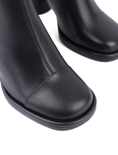 Жіночі ботфорти MIRATON шкіряні чорні з підкладкою з байки (8715-2310-1) - фото 5 - Miraton