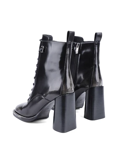 Жіночі черевики MIRATON з масляної шкіри сірі з підкладкою з байки (8715-518-1) - фото 4 - Miraton