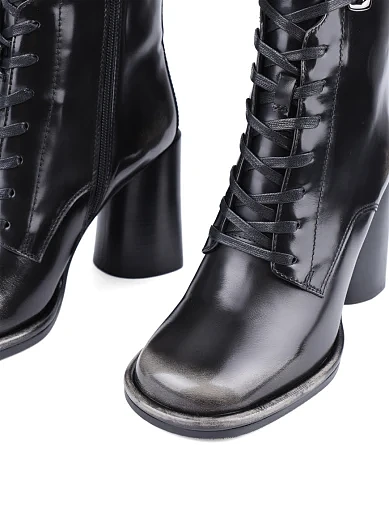 Жіночі черевики MIRATON з масляної шкіри сірі з підкладкою з байки (8715-518-1) - фото 5 - Miraton