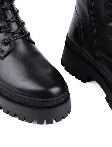 Жіночі черевики Attizzare шкіряні чорні з підкладкою з натурального хутра (2362-725-1 ОЗ-24-25) - фото 5 - Miraton