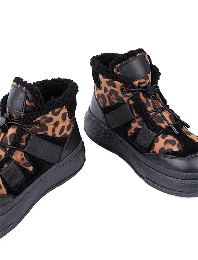 Жіночі черевики Attizzare шкіряні чорні з підкладкою з натурального хутра (PY6038-7-2) - фото 2 - Miraton