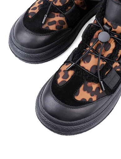 Жіночі черевики Attizzare шкіряні чорні з підкладкою з натурального хутра (PY6038-7-2) - фото 5 - Miraton