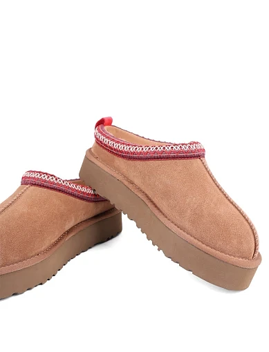 Жіночі уггі MIRATON велюрові коричневі з підкладкою з натурального хутра (E24G025A) - фото 2 - Miraton