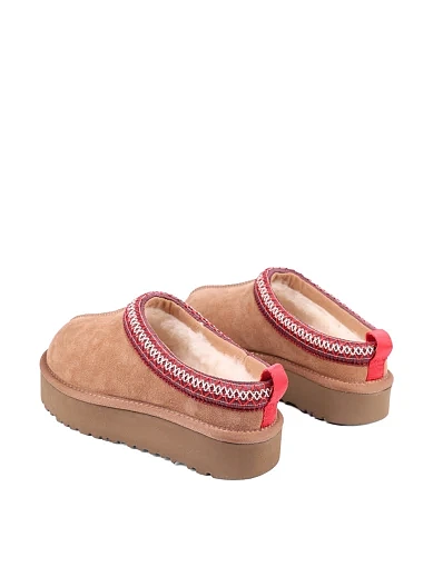 Жіночі уггі MIRATON велюрові коричневі з підкладкою з натурального хутра (E24G025A) - фото 4 - Miraton