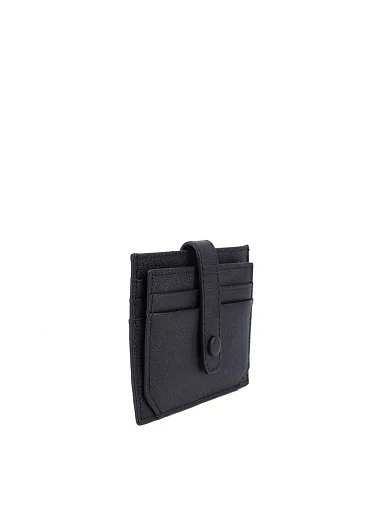 Чоловічий картхолдер MIRATON шкіряний чорний (110206) - фото 2 - Miraton