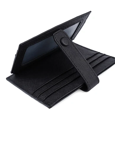 Чоловічий картхолдер MIRATON шкіряний чорний (110206) - фото 4 - Miraton