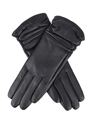 Жіночі рукавички MIRATON шкіряні чорні - фото 2 - Miraton