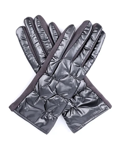 Жіночі рукавички MIRATON тканинні сірі - фото 2 - Miraton