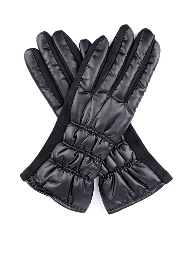 Жіночі рукавички MIRATON тканинні чорні - фото 2 - Miraton