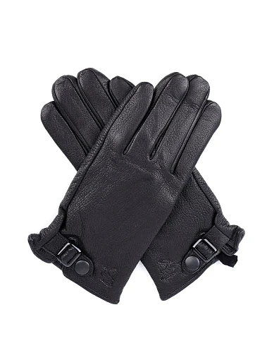 Чоловічі рукавички MIRATON шкіряні чорні (2325) - фото 2 - Miraton