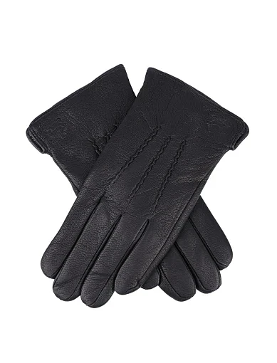 Чоловічі рукавички MIRATON шкіряні чорні (24M15) - фото 2 - Miraton