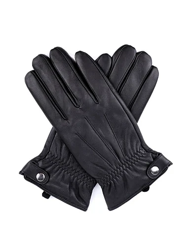 Чоловічі рукавички MIRATON шкіряні чорні (G-3 ОЗ-24-25) - фото 2 - Miraton