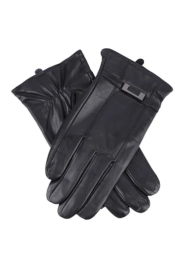 Чоловічі рукавички MIRATON шкіряні чорні (2024) - фото 2 - Miraton