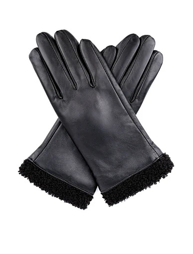 Жіночі рукавички MIRATON шкіряні чорні - фото 2 - Miraton