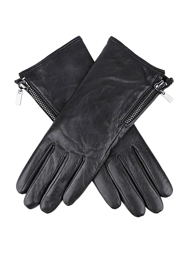 Жіночі рукавички MIRATON шкіряні чорні - фото 2 - Miraton