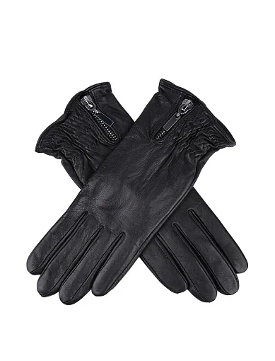 Жіночі рукавички MIRATON шкіряні чорні - фото 2 - Miraton